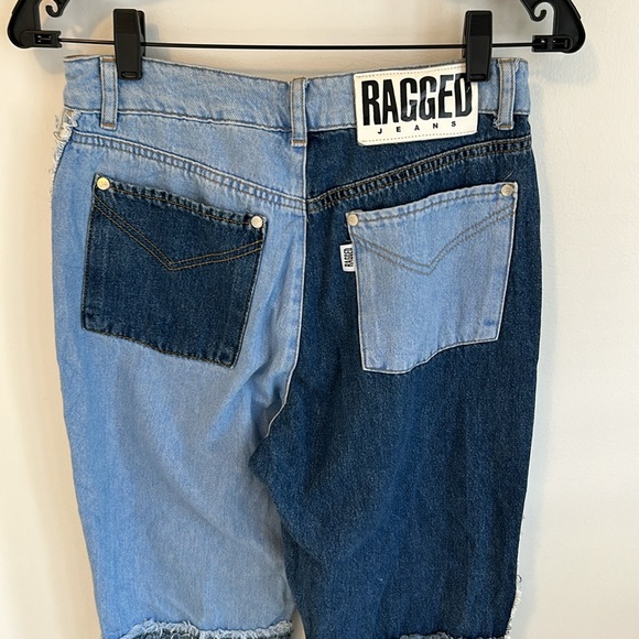 Ragged Jeans Quarter Panel Two Tone Mom Jeans - Picture 7 of 9